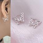 Butterfly Sterling Silver Earring 1 Pair - Cut-out Butterfly Ring - Silver - One Size