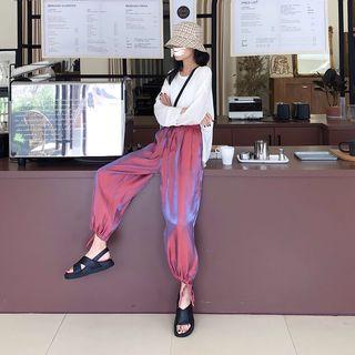 Drawstring Silky Harem Pants