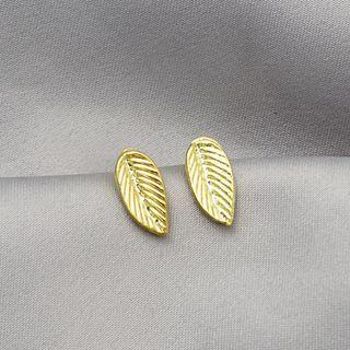 Leaf Alloy Earring E2993 - 1 Pr - Gold - One Size
