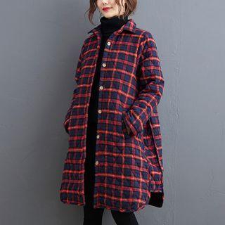 Plaid Medium Padded Coat