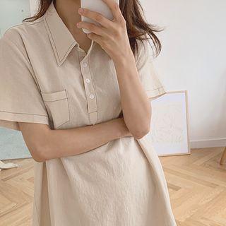 Linen Blend Shirtdress