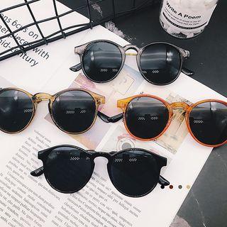 Round Retro Sunglasses / Polarized Sunglasses With Pouch / Case