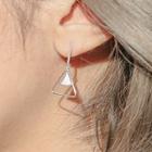Triangle Sterling Silver Drop Earring