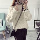 High Neck Chunky Knit Sweater