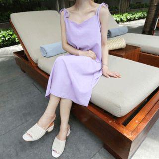 Tie-shoulder Pinafore Dress