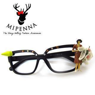 Studded Glasses With Case Black - One Size