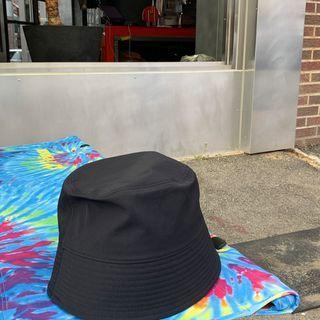Basic Plain Bucket Hat Black - One Size