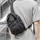 Drawstring Lightweight Sling Bag Black - One Size