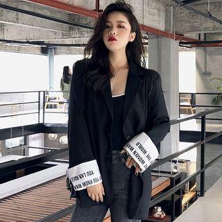 Lettering-cuff Blazer