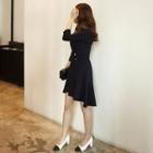 Faux-pearl Embellished A-line Sheath Dress