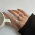 Set Of 3: Heart / Alloy Ring (various Designs) Set Of 3 Pcs - Silver - One Size