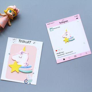 Unicorn Embroidered Applique Patch / Brooch