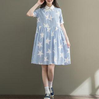 Short-sleeve Star Print Dress