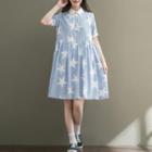 Short-sleeve Star Print Dress