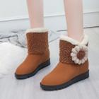Floral Short Snow Boots