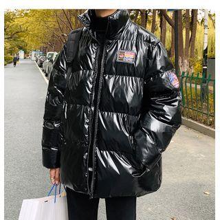Padded Mock-neck Zipped Jacket