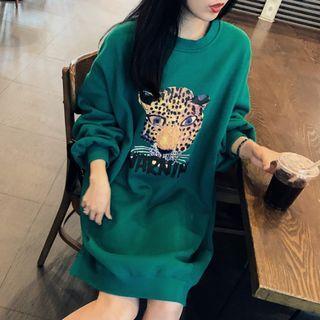 Print Mini Hoodie Dress