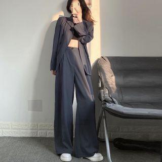 Double Breast Blazer / Wide-leg Dress Pants