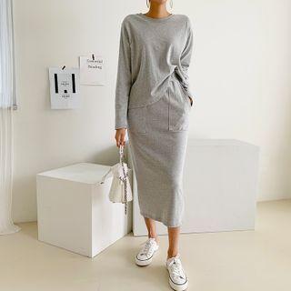 T-shirt & Long Skirt Loungewear Set