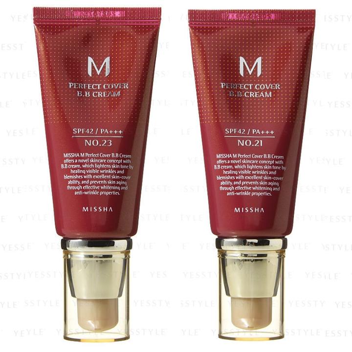 Missha - M Perfect Cover Bb Cream Spf 42 Pa+++ - 2 Types