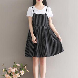Spaghetti Strap Striped Dress