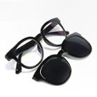 Set: Square Glasses + Clip-on Sunglasses
