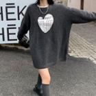 Heart Print Sweater / Short-sleeve T-shirt