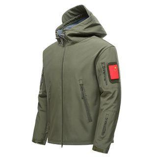 Stand-up Collar Zipper Jacket
