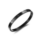 Fashion Simple Plated Black Cross Geometry 316l Stainless Steel Bangle For Female Black - One Size