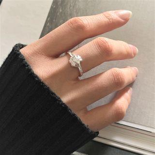 Irregular Sterling Silver Ring 925 Sterling Silver - Silver - One Size