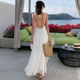 Strappy Asymmetric A-line Maxi Dress
