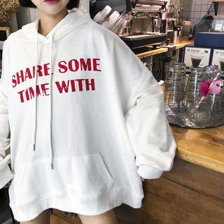 Cut-out Shoulder Printed Pullover
