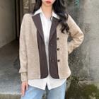 Striped Panel Knit Jacket