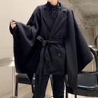 Buttoned Cape Black - One Size