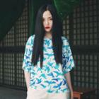 Japanese-style Printed T-shirt