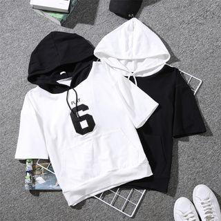Short-sleeve Numbering Hoodie / Camisole