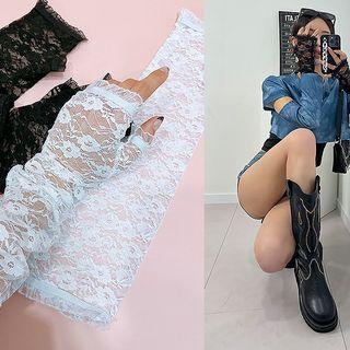 Frill-edge Lace Gloves