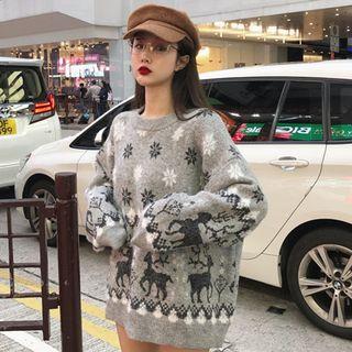 Long-sleeve Sweater Gray - One Size
