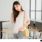V-neck Lace Embroidery Top