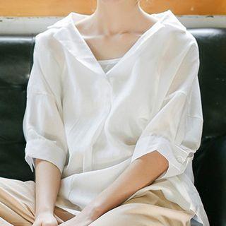 Short-sleeve See-through Shirt