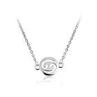 Simple Fashion Zodiac Cancer Necklace Silver - One Size