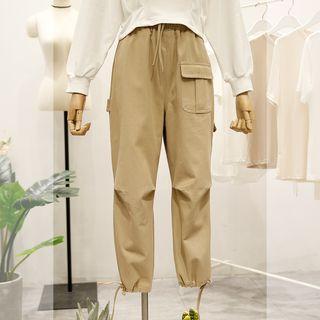 Drawstring Cuff Worker Pants