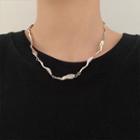 Alloy Necklace Metal Necklace - Silver - One Size