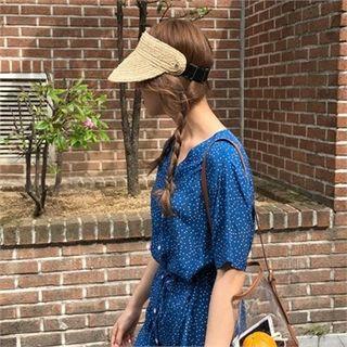 Woven Belted-detail Sun Hat
