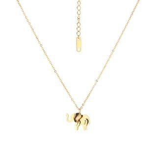Alloy Elephant Pendant Necklace Gold - One Size