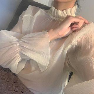 Bell-sleeve Top Beige - S