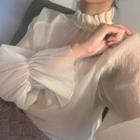 Bell-sleeve Top Beige - S