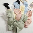 Ruffle Strap Bow Camisole Top
