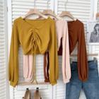 Details Drawstring Crop T-shirt In 8 Colors