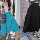 Flared Tiered Maxi Skirt